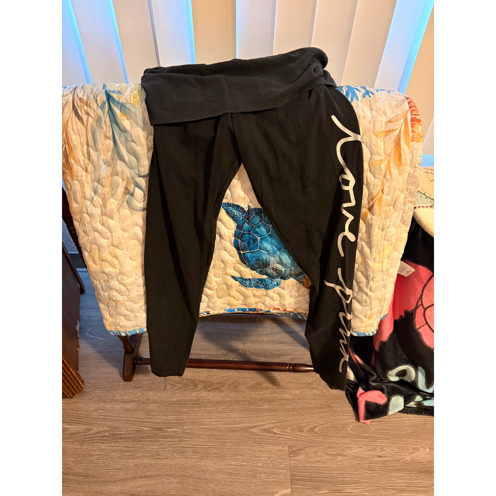 PINK BY VICTORIAS SECRET 2 pairs of Victoria Secret Leggings Size Small in Orang - Picture 2 of 3